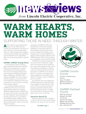 Rural Montana from Lincoln Electric Cooperative. Title: Warm Hearts, Warm Homes